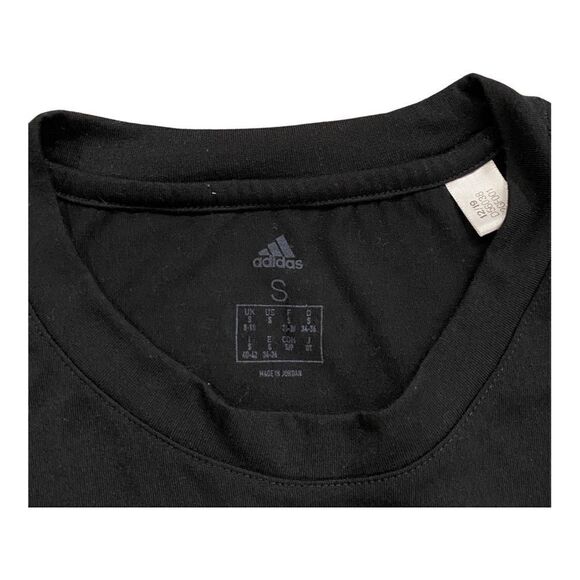 Adidas Black Sleeveless Tank with White Logo Graphic Size Small - Picture 7 of 11